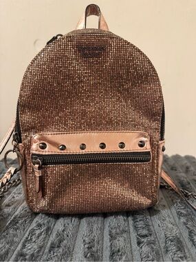 Victoria's Secret Metallic Rose Gold Mini Backpack